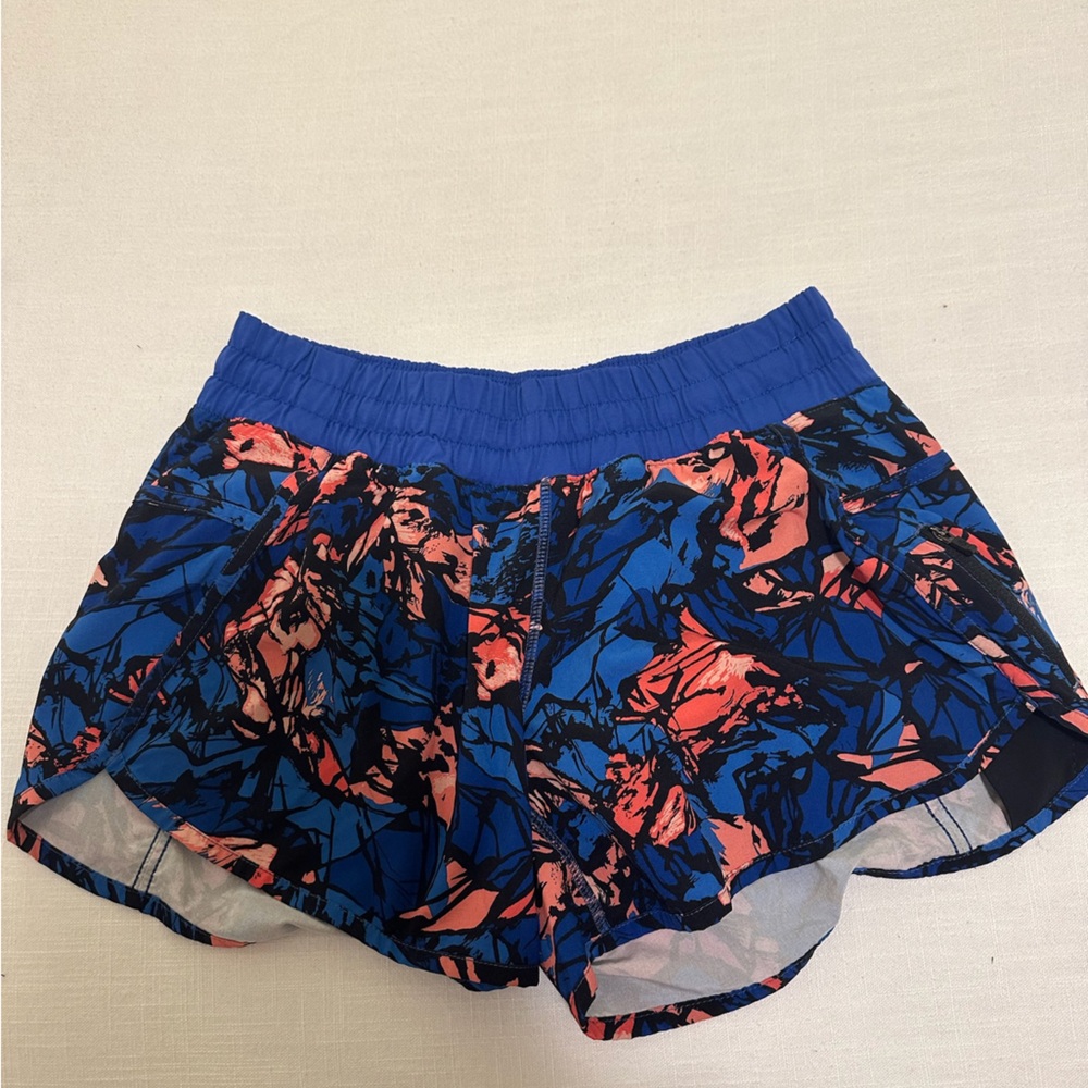 Blue and orange lulu like new speed up shorts